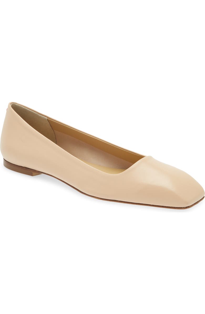 aeyde Ida Square Toe Flat, Main, color,