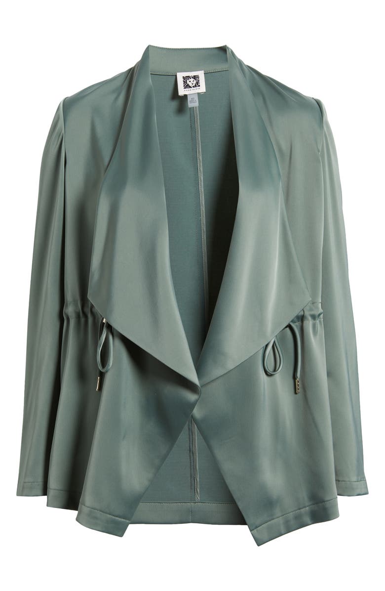Anne Klein Draped Open Front Jacket, Alternate, color, 