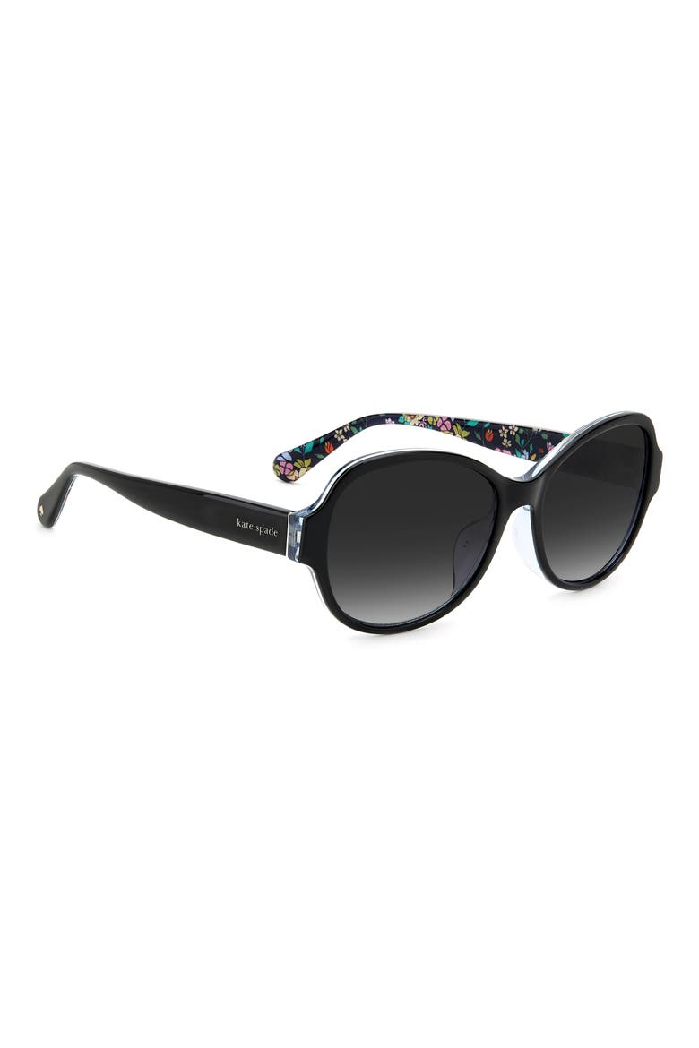 addilynn 57mm gradient round sunglasses, Alternate, color, GOLD/ GREY SHADED