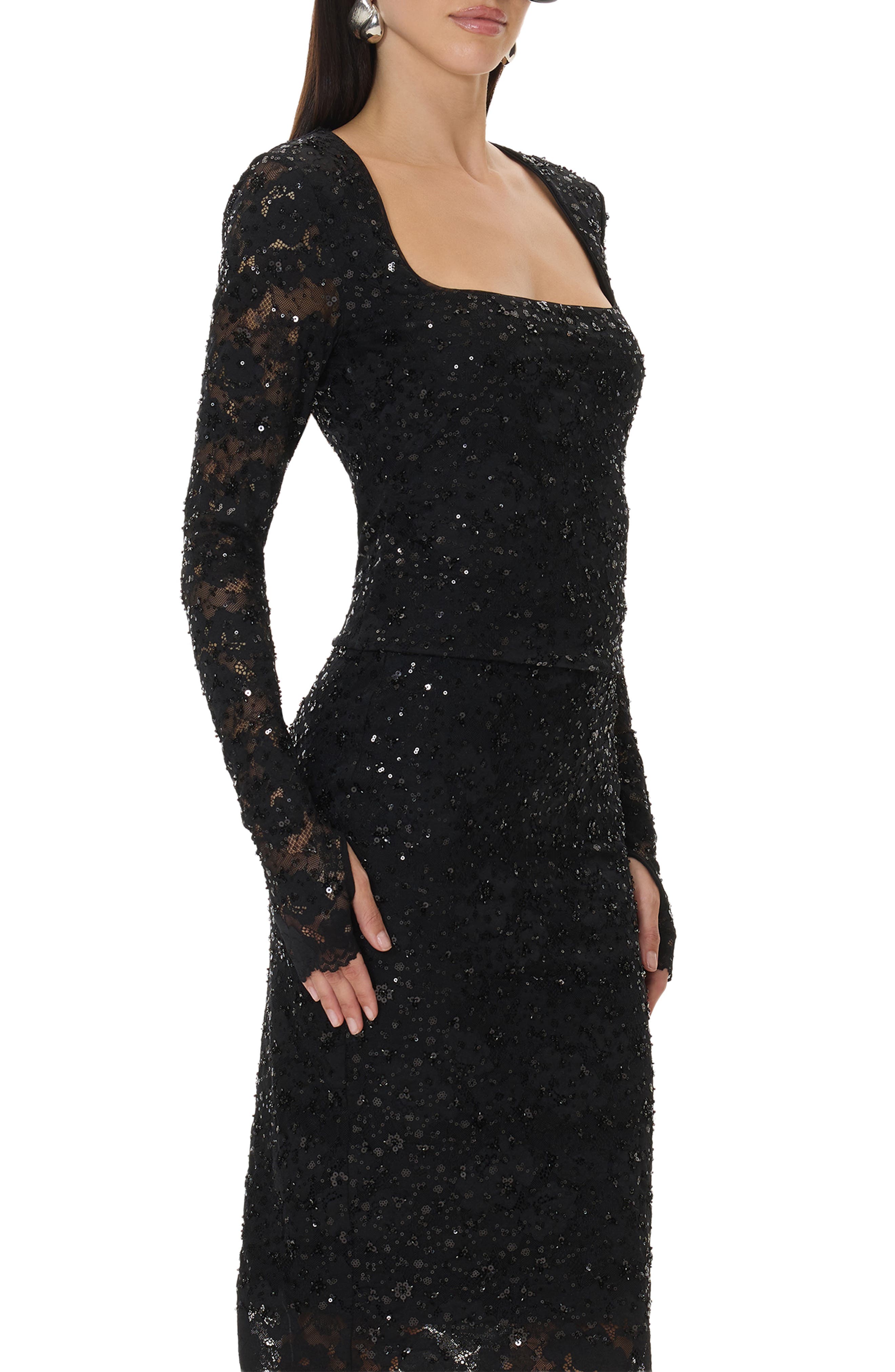 AFRM Ines Beaded Lace Top (Women) | Nordstrom