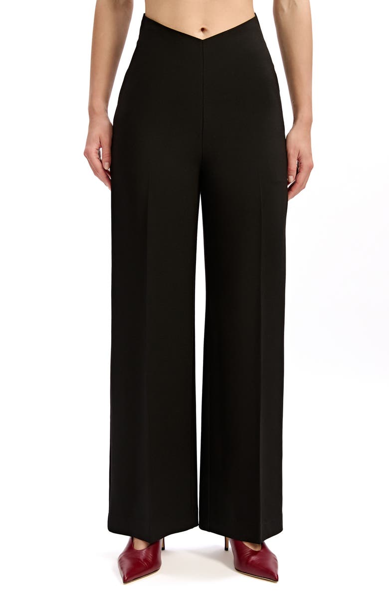 Bardot Polina 'V' Waist Pants, Main, color, Black