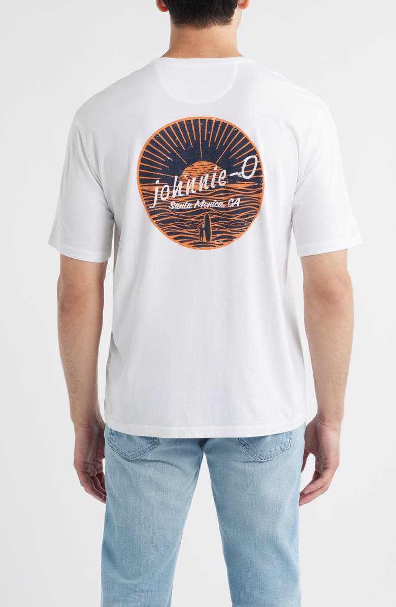 johnnie-O Surf Sunset Pocket T-Shirt, Alternate, color, White