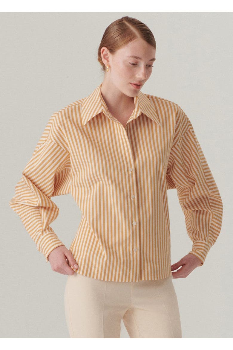 Emersyn Cotton Shirt, Alternate, color, CAMEL BEIGE