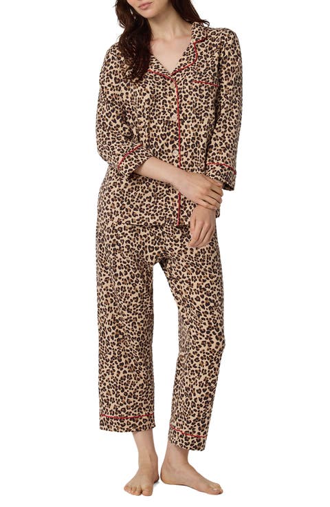 Stretch Cotton Cropped Pajamas