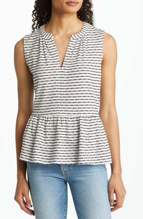 Stripe Peplum Tank