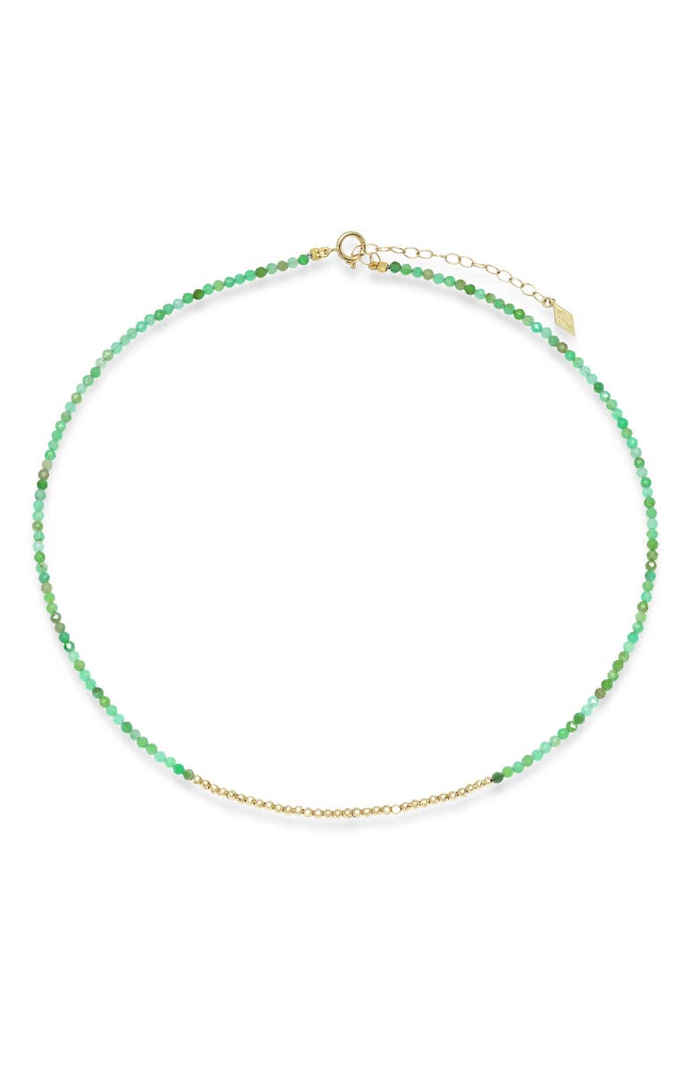 ELLIOT YOUNG "MINI GLIMMER MIX" ADJUSTABLE CHOKER - CHRYSOPRASE, Main, color, Green