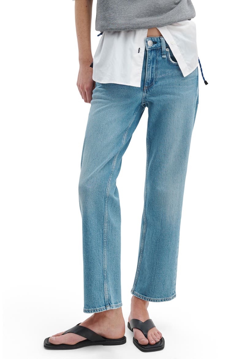 Harlow Low Rise Ankle Straight Leg Jeans, Main, color, SHERMAN
