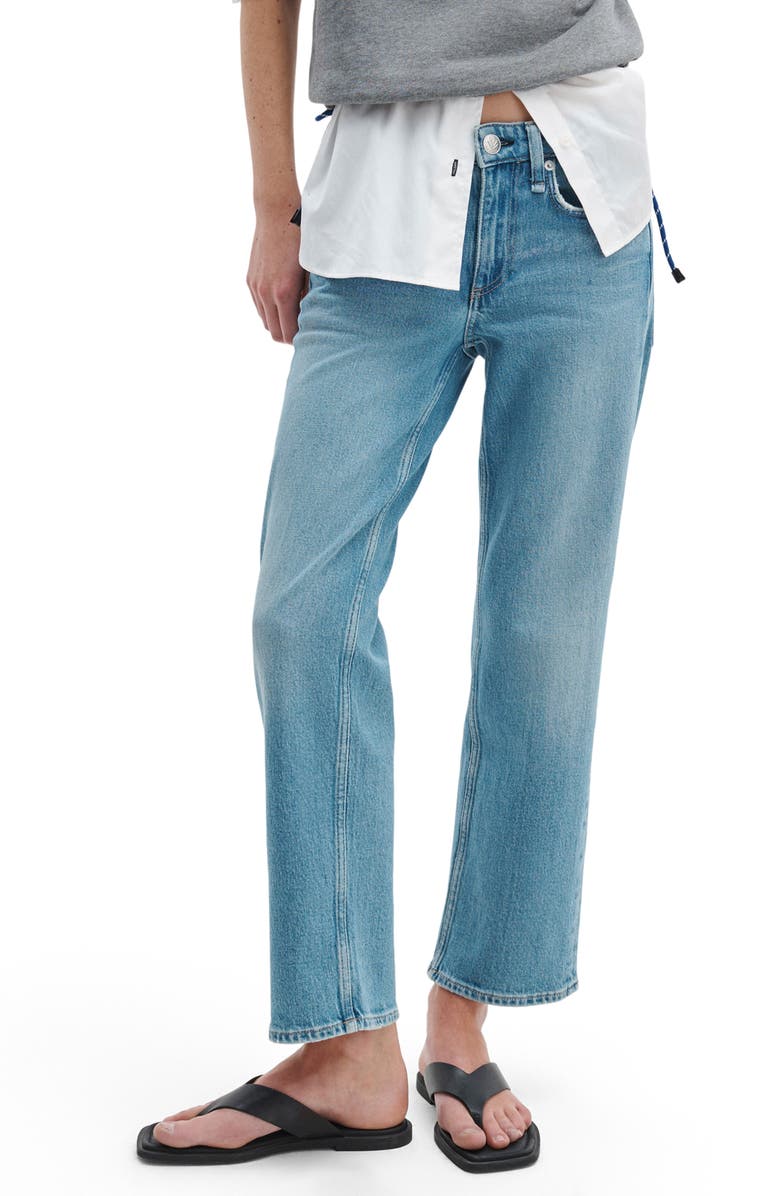 rag & bone Harlow Low Rise Ankle Straight Leg Jeans, Main, color, Sherman
