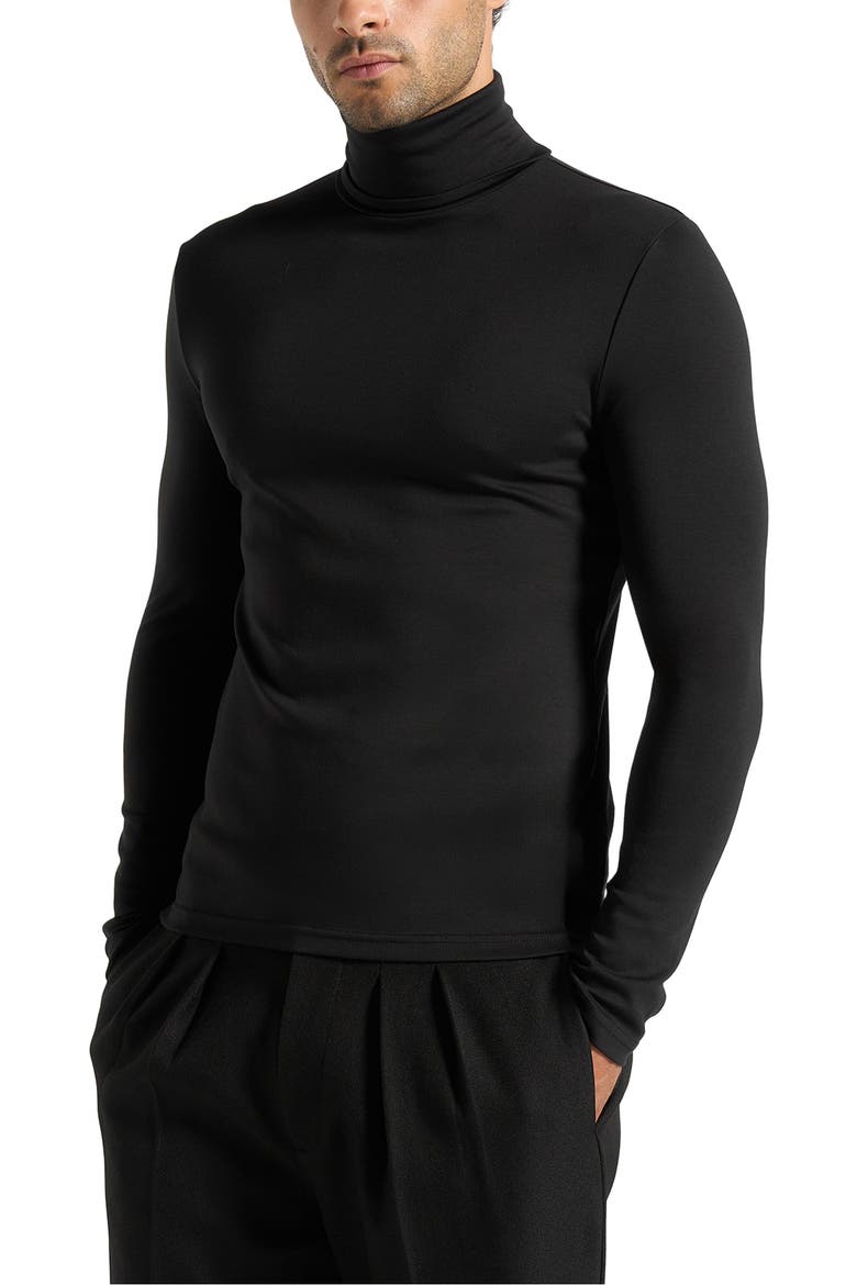 Long Sleeve Roll Neck Top, Alternate, color, Black
