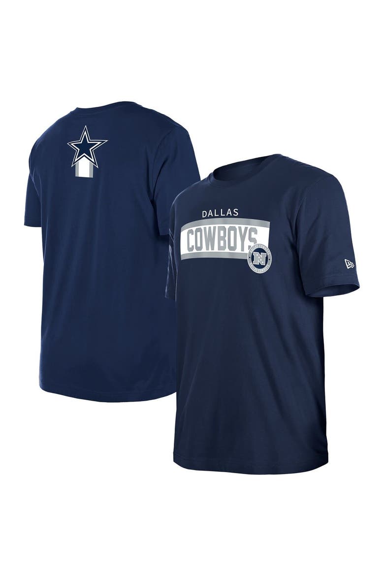 Men's New Era  Navy Dallas Cowboys 3rd Down High Density Print T-Shirt, Alternate, color, Navy