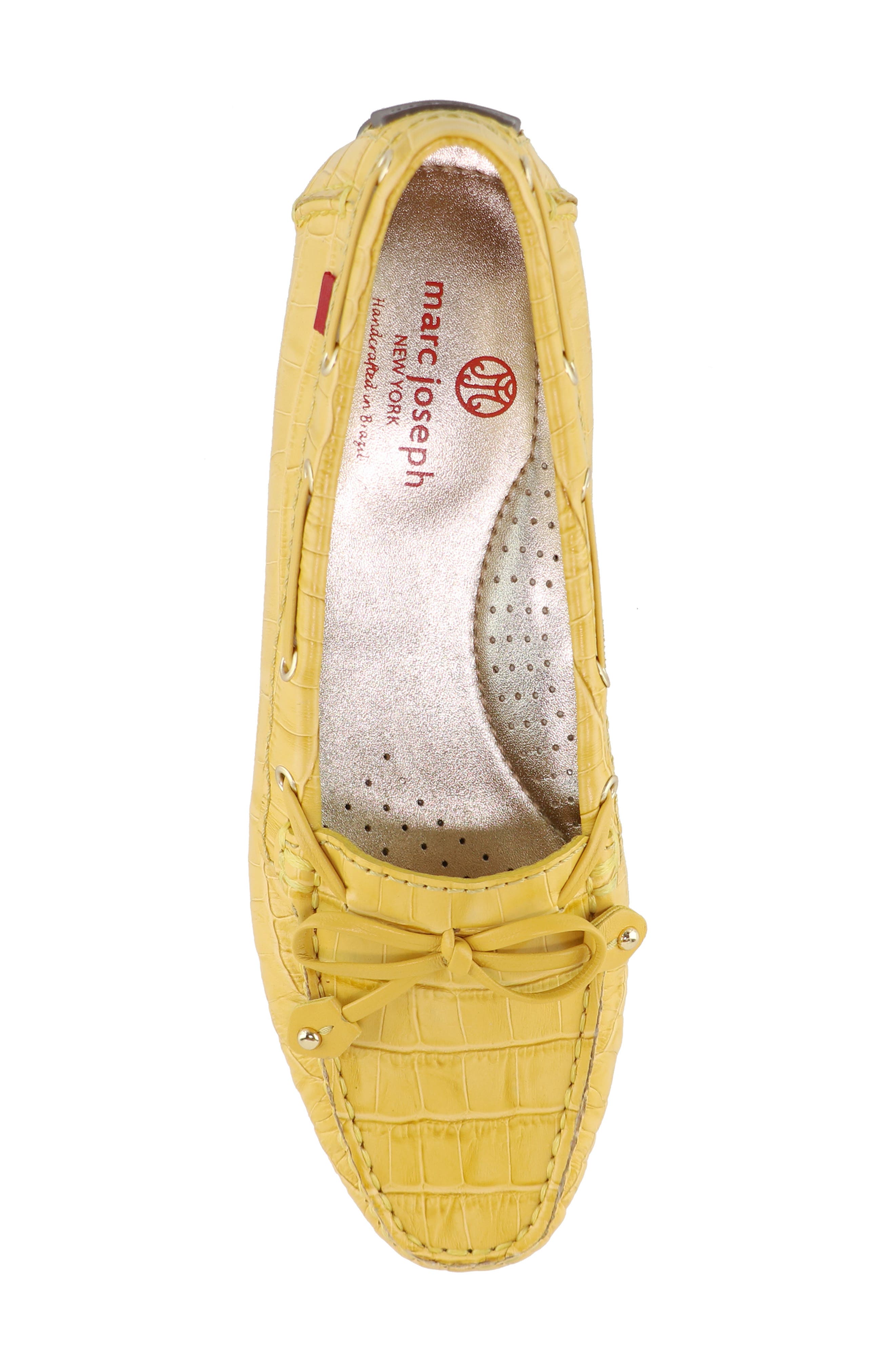 Cypress Hill Croco Tiebow Driver Loafer, Alternate, color, SUNFLOWER CROCO