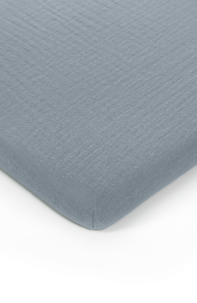 Comfy Cubs Muslin Cotton Bassinet Sheets, 1 Pack, Main, color, Pacific Blue