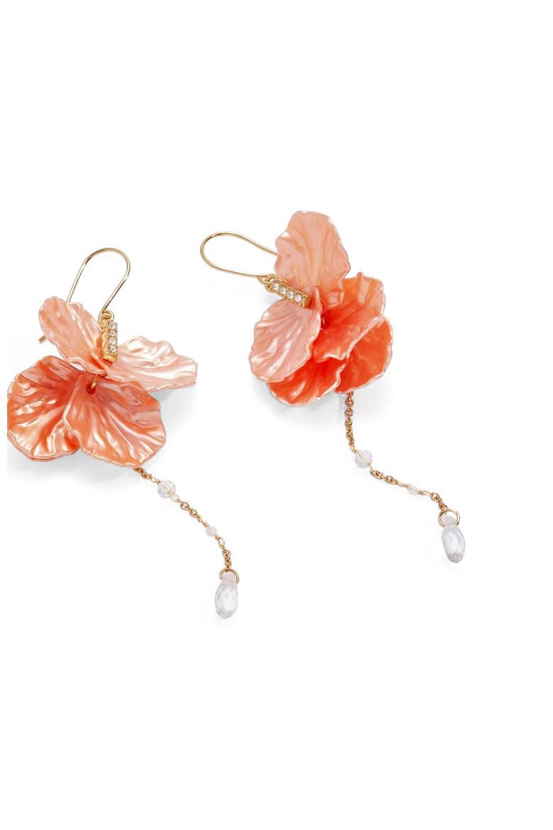 New York Botanical Garden® Peony Petal Statement Earrings, Alternate, color, Pink