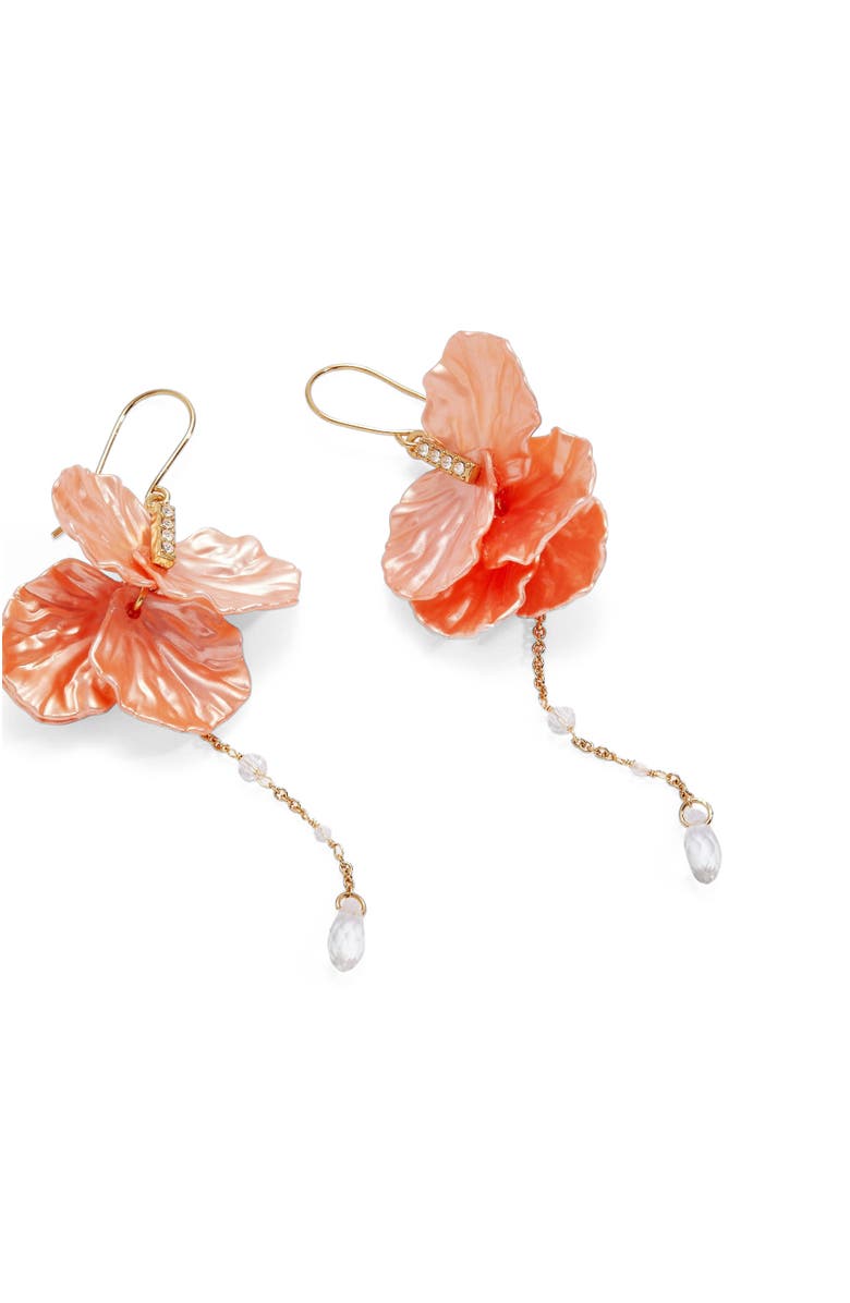 Alex and Ani New York Botanical Garden<sup>®</sup> Peony Petal Statement Earrings, Alternate, color, Pink