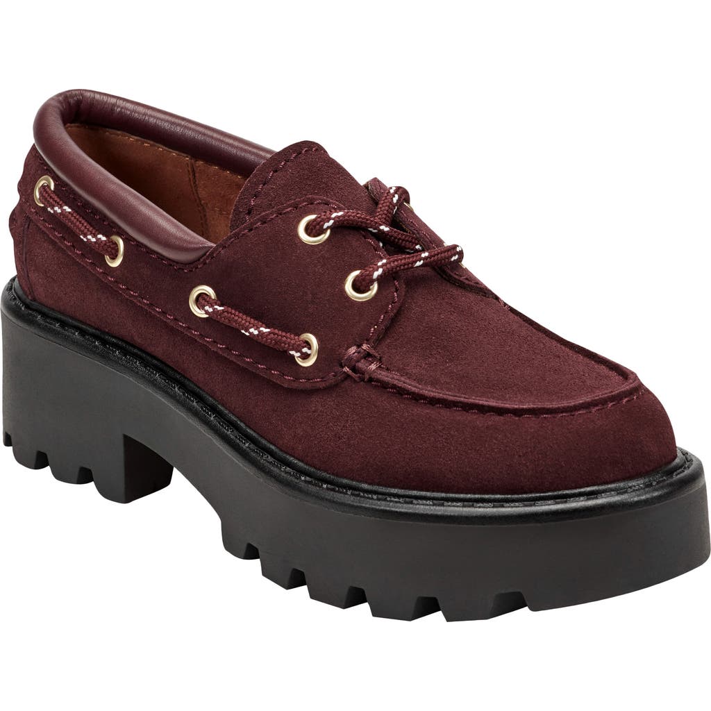 Marc Fisher Ltd Peyten Lug Sole Loafer In Burgundy