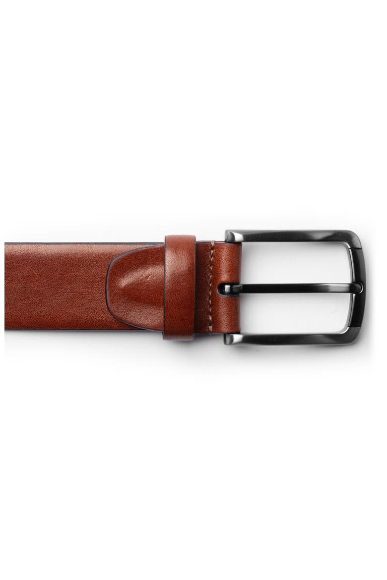 Napoli Leather Belt, Alternate, color, DARK BROWN