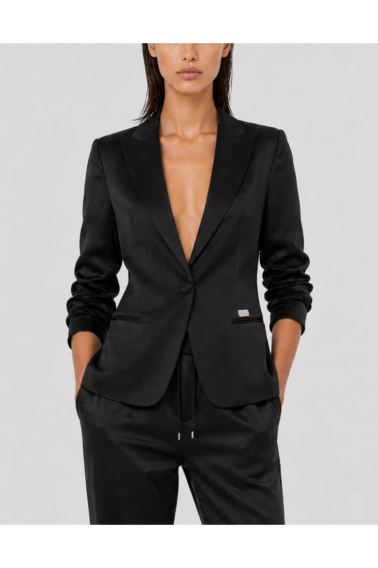 Cady Cargo Fit Blazer Women, Main, color, black