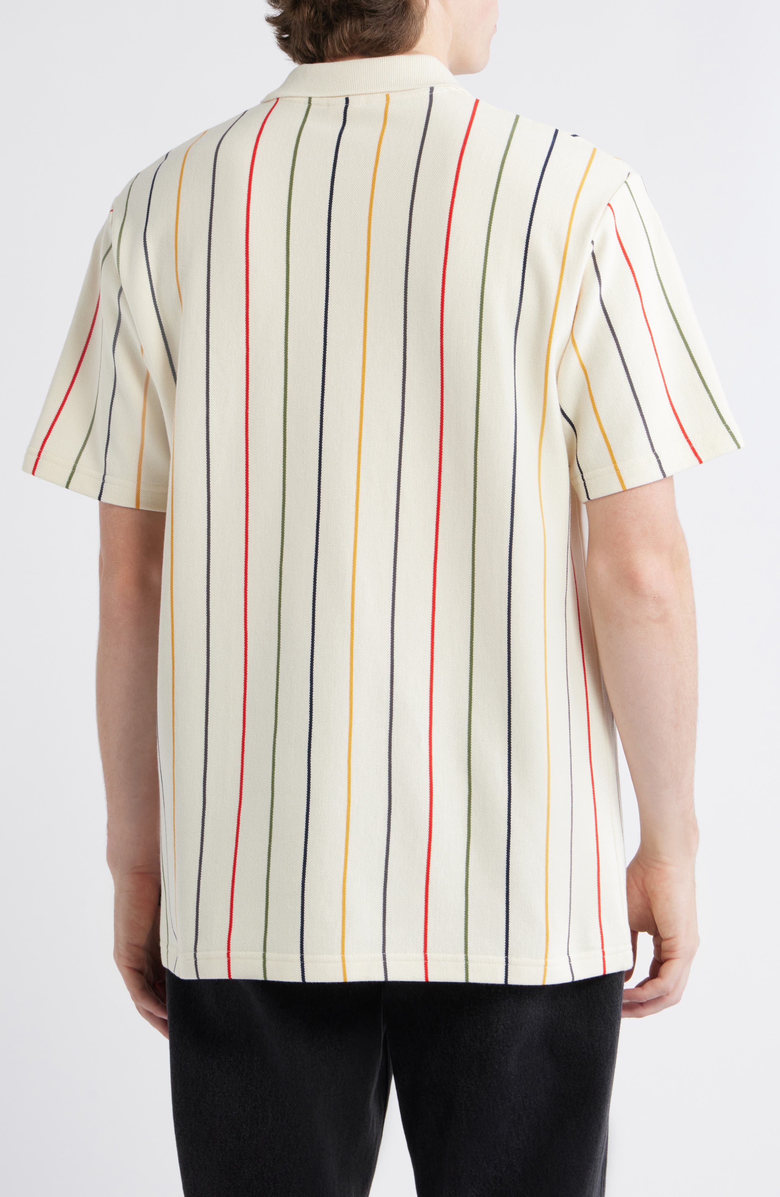 Archer Stripe Cotton Pique Polo - image 2