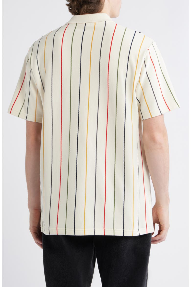 Archer Stripe Cotton Piqué Polo, Alternate, color, ANTIQUE WHITE