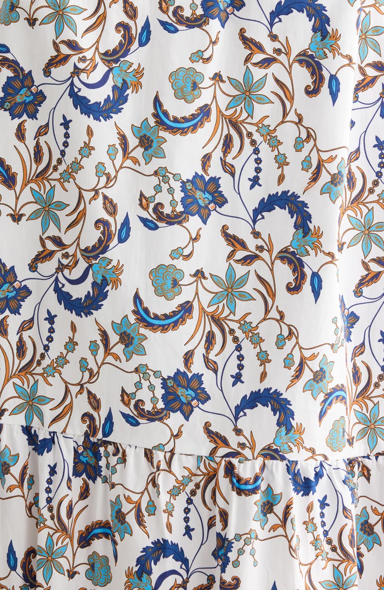 SUGARLIPS Ralston Floral Cotton Maxi Shirtdress, Alternate, color, Off-White-Multi