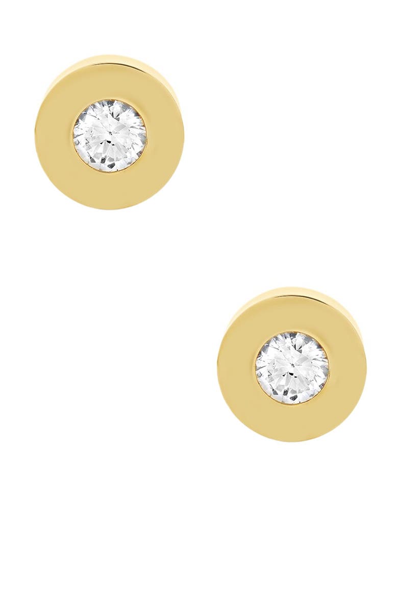 Swarovski Crystal Embellished Round Stud Earrings, Alternate, color, yellow