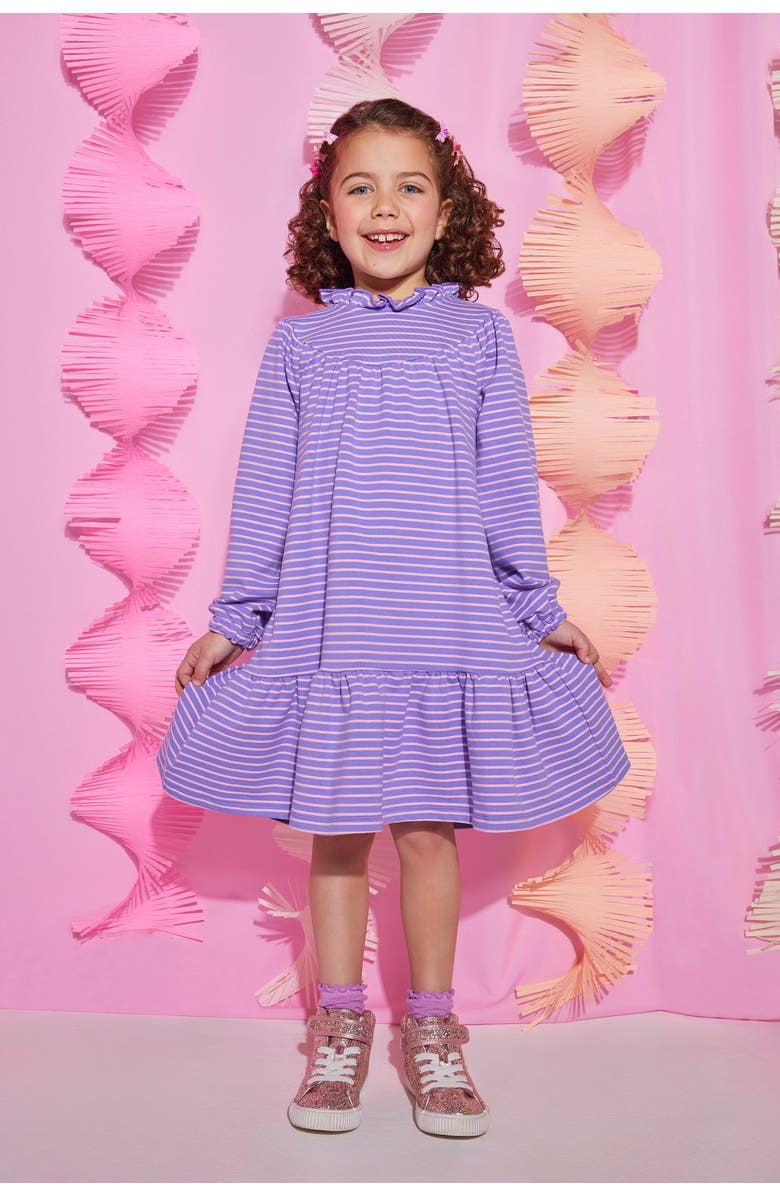BISBY Kids' Knit Jody Dress, Alternate, color, Purple Stripe