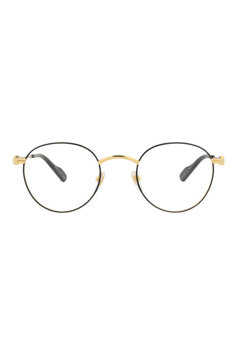 48mm Round Optical Glasses, Main, color, GOLD GOLD TRANSPARENT