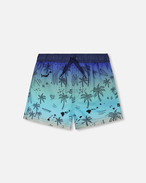 Mid Thigh Elastic Waist Beach Boardshorts (Toddler, Little Kid & Big Kid)