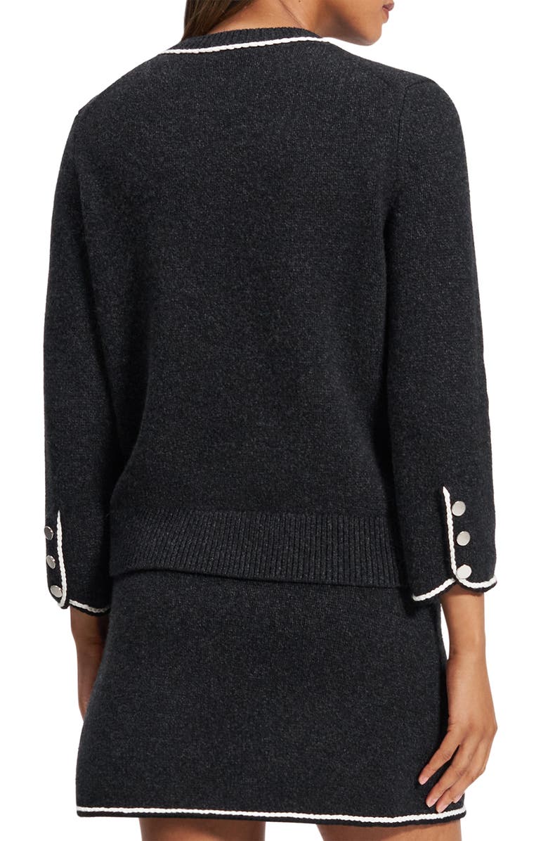 Theory Contrast Trim Wool & Cashmere Sweater, Alternate, color,