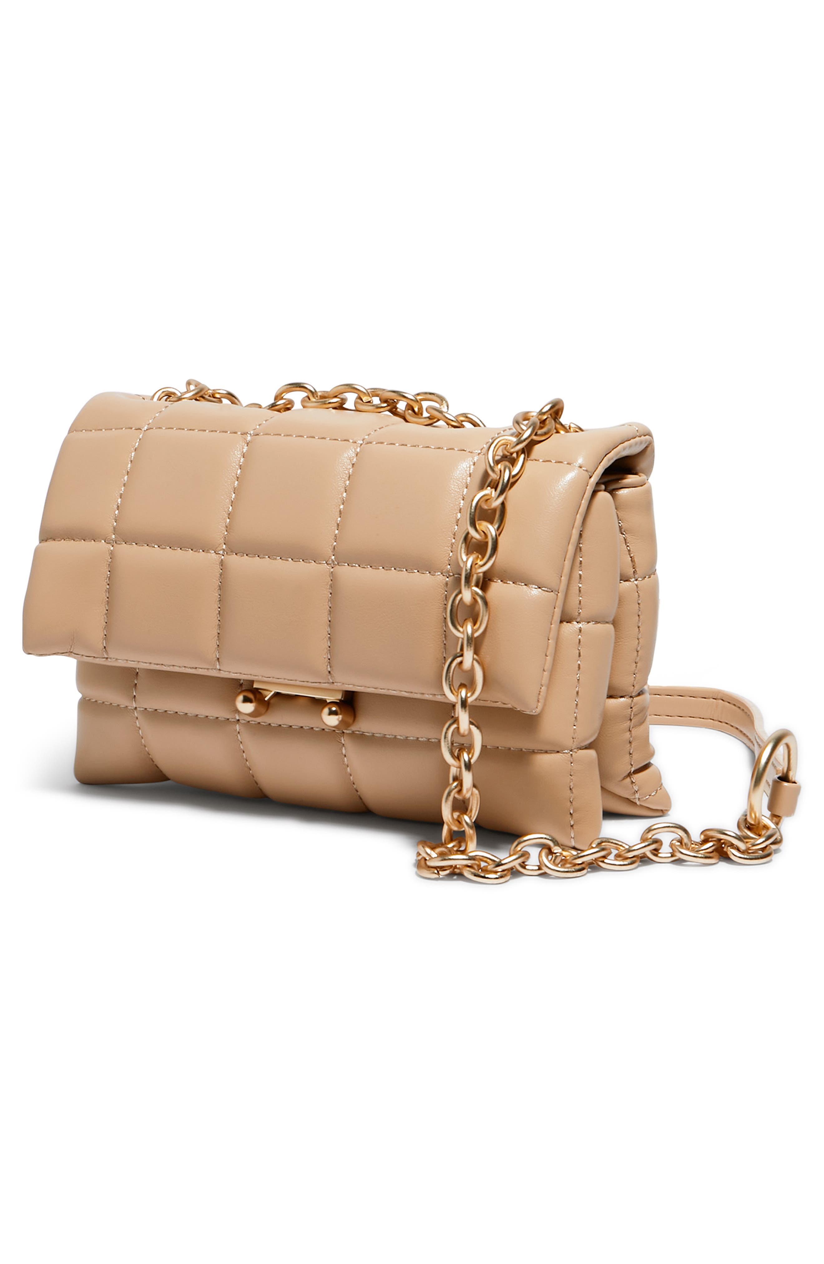 Small How We Slay Vegan Leather Shoulder Bag, Alternate, color, BEIGE