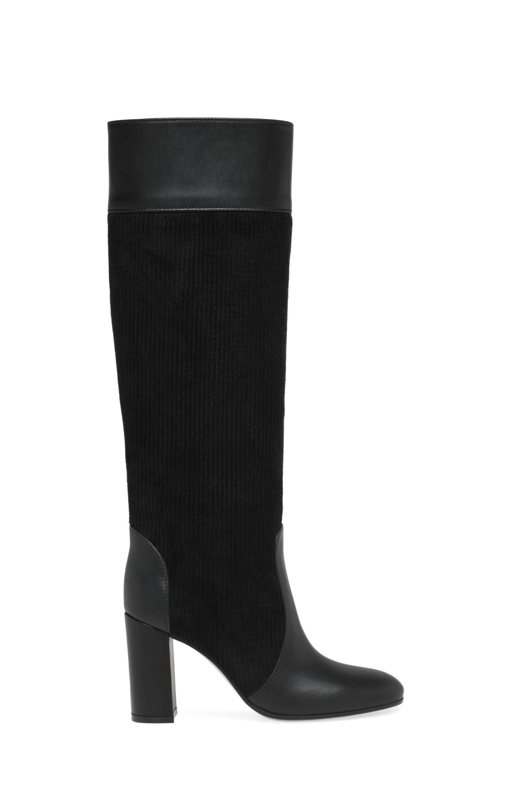 Sheffield Boots, Main, color, Black Calf and Fabric