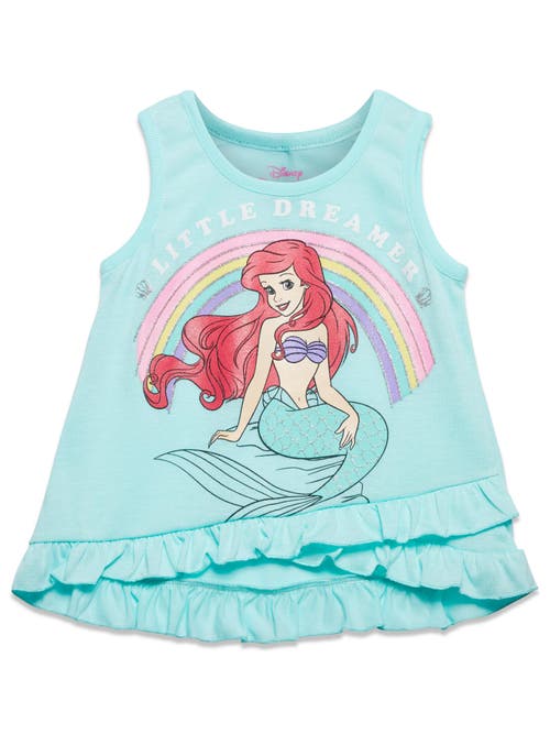 Disney Tank Top & French Terry Shorts Set In Blue