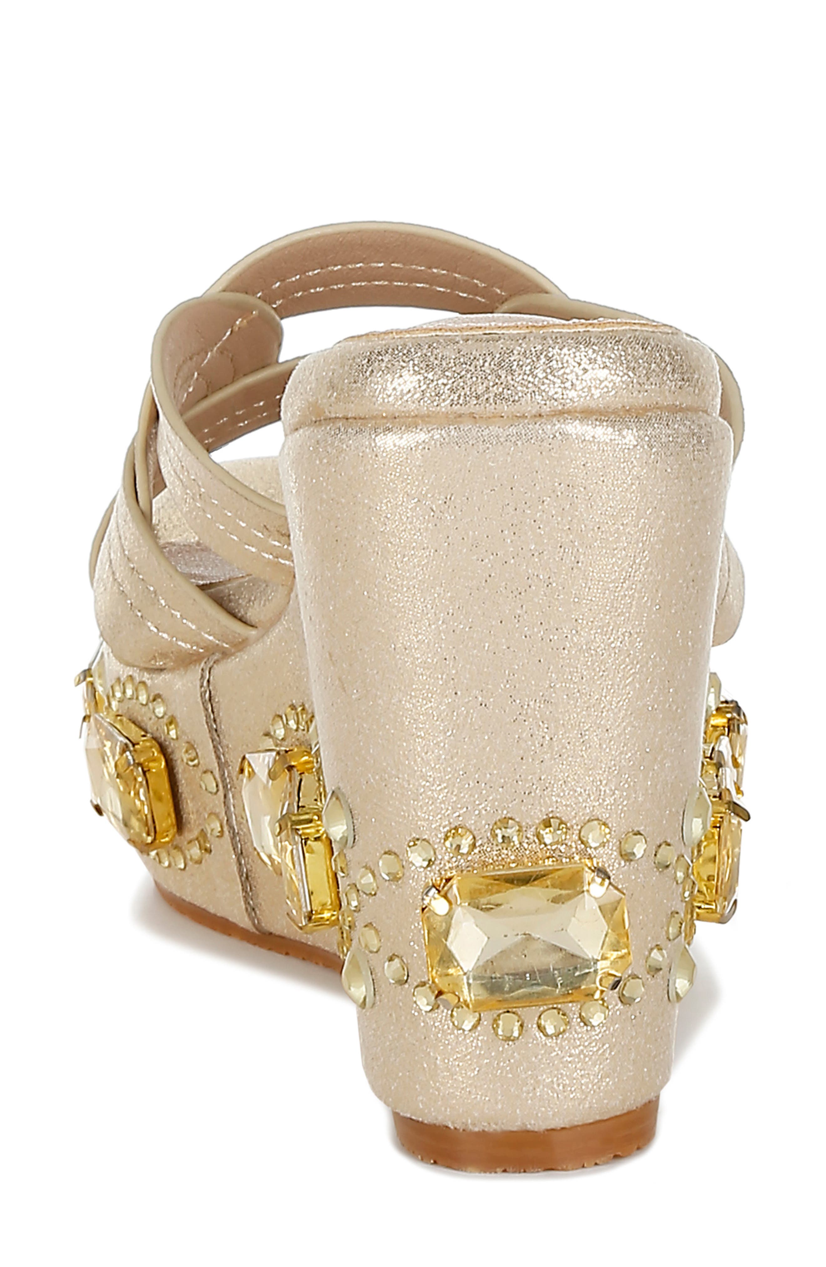 Blistronic Platform Wedge Sandal, Alternate, color, GOLD