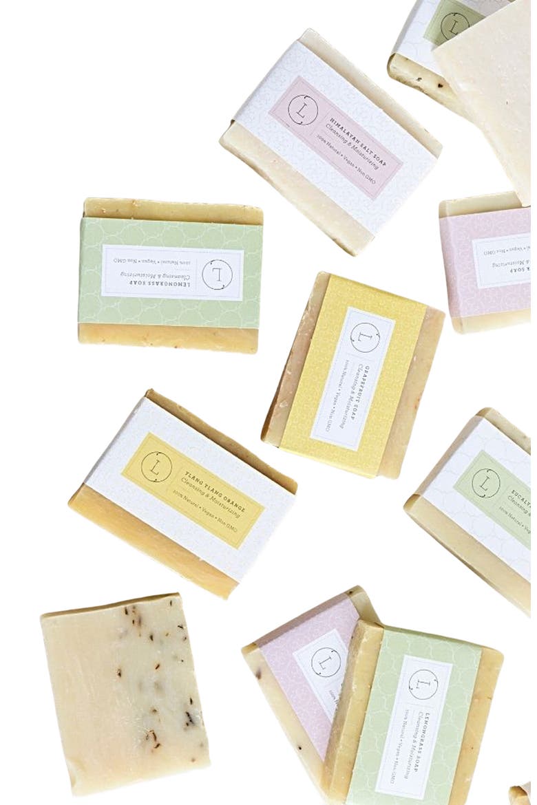 Set of 6 Handmade Cold Process Natural Soap Bars in Gift Set Box, Main, color, None