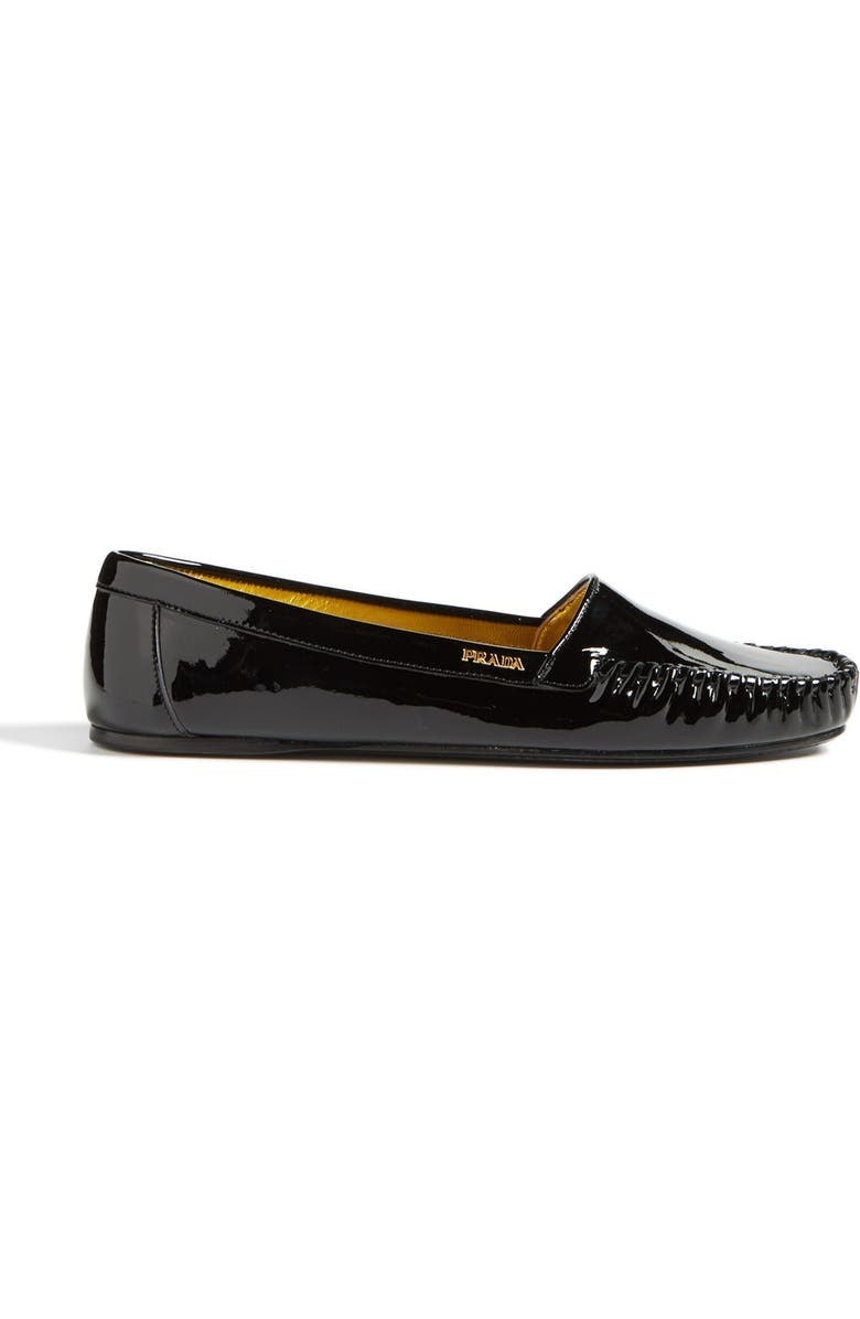 Prada Patent Leather Moccasin, Alternate, color,