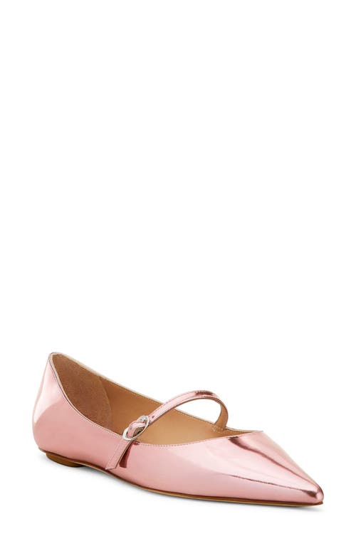 Stuart Weitzman Emilia Mini Mary Jane Flat In Pink Marshmallow