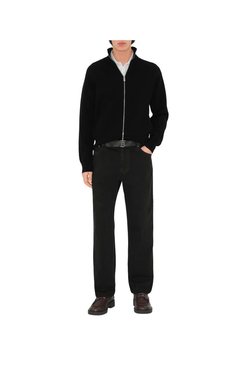 Burberry Reversible Check TB Belt, Alternate, color, Charcoal/Graphite