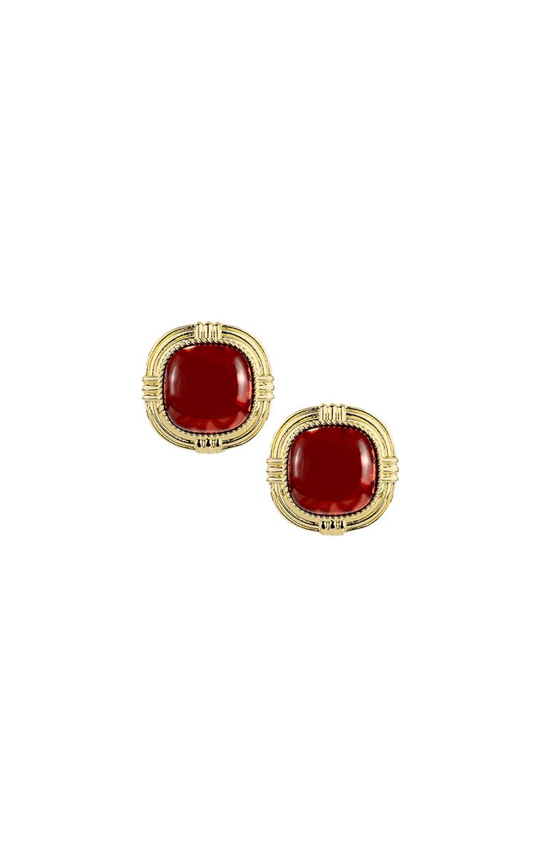 RC RETRO CHIC Agate Earrings, Main, color, Red