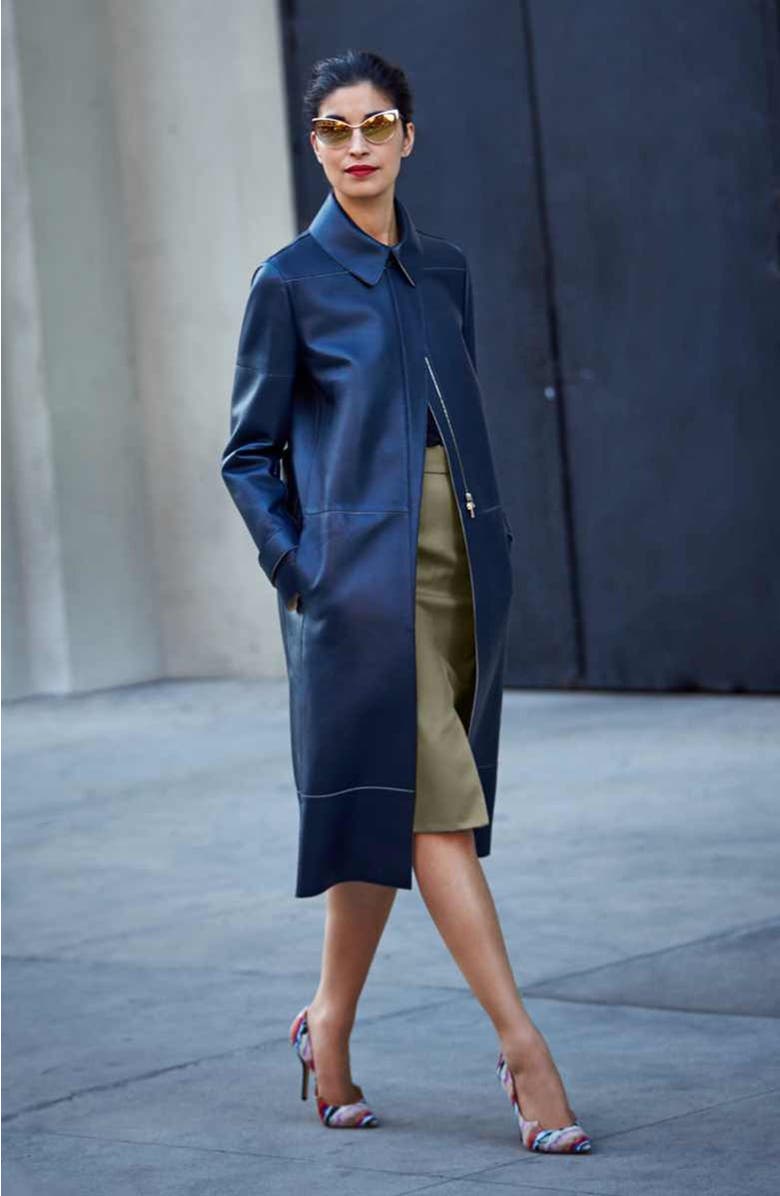 Nordstrom Signature and Caroline Issa Defined Twill Pencil Skirt, Main, color, 