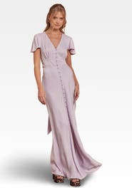 Maids to Measure Chelsea Satin V-Neck Bridesmaid Dress