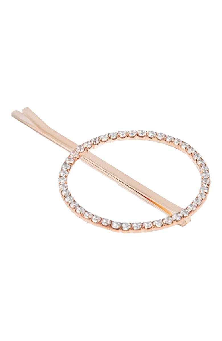 NUME Open Circle Hair Pin - Rose Gold, Alternate, color, Rose Gold