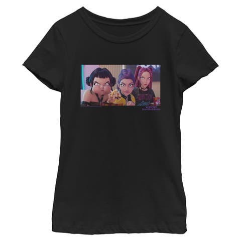 Girl's KPop Demon Hunters Angry Trio Scene  Graphic T-Shirt