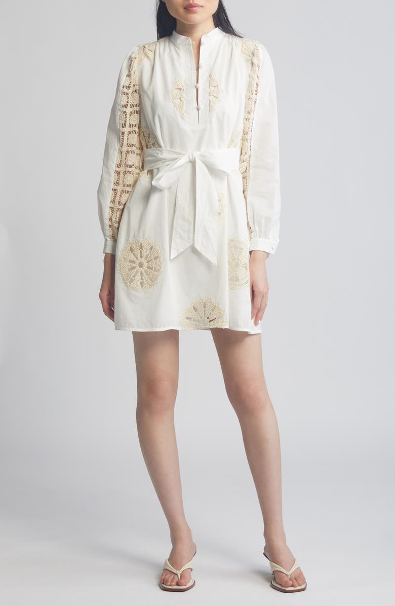 CIEBON Marielle Long Sleeve Cotton Shirtdress, Main, color, 