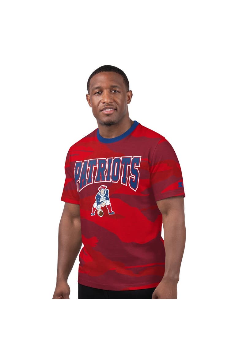 Men's Starter Red New England Patriots Thursday Night Gridiron Classics Vintage Logo T-Shirt, Main, color, Red