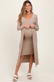 PinkBlush Ribbed Cardigan 2 Piece Set
