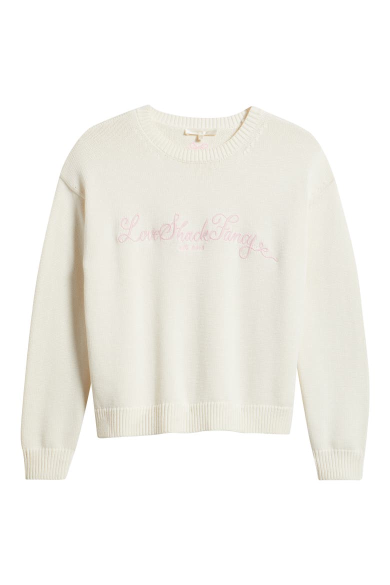 Selman Logo Embroidery Cotton & Wool Sweater, Alternate, color, COLD FOAM