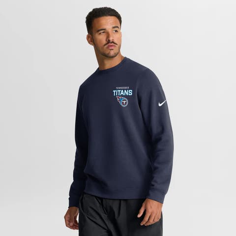 Men's Nike Navy Tennessee Titans Primetime Club Fleece Pullover Sweatshirt