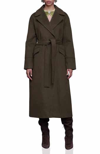 Avec Les Filles Relaxed Fit Belted Longline Coat