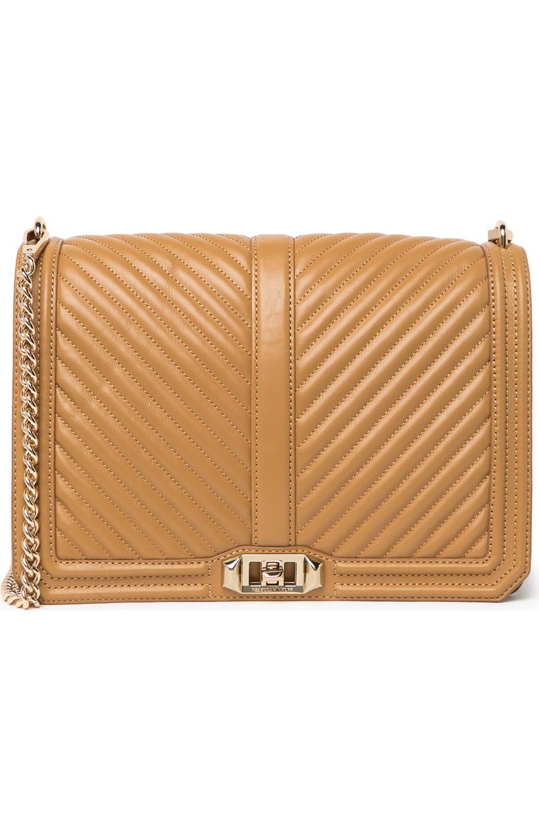 Rebecca Minkoff Chevron Quilted Leather Jumbo Love Crossbody, Main, color,
