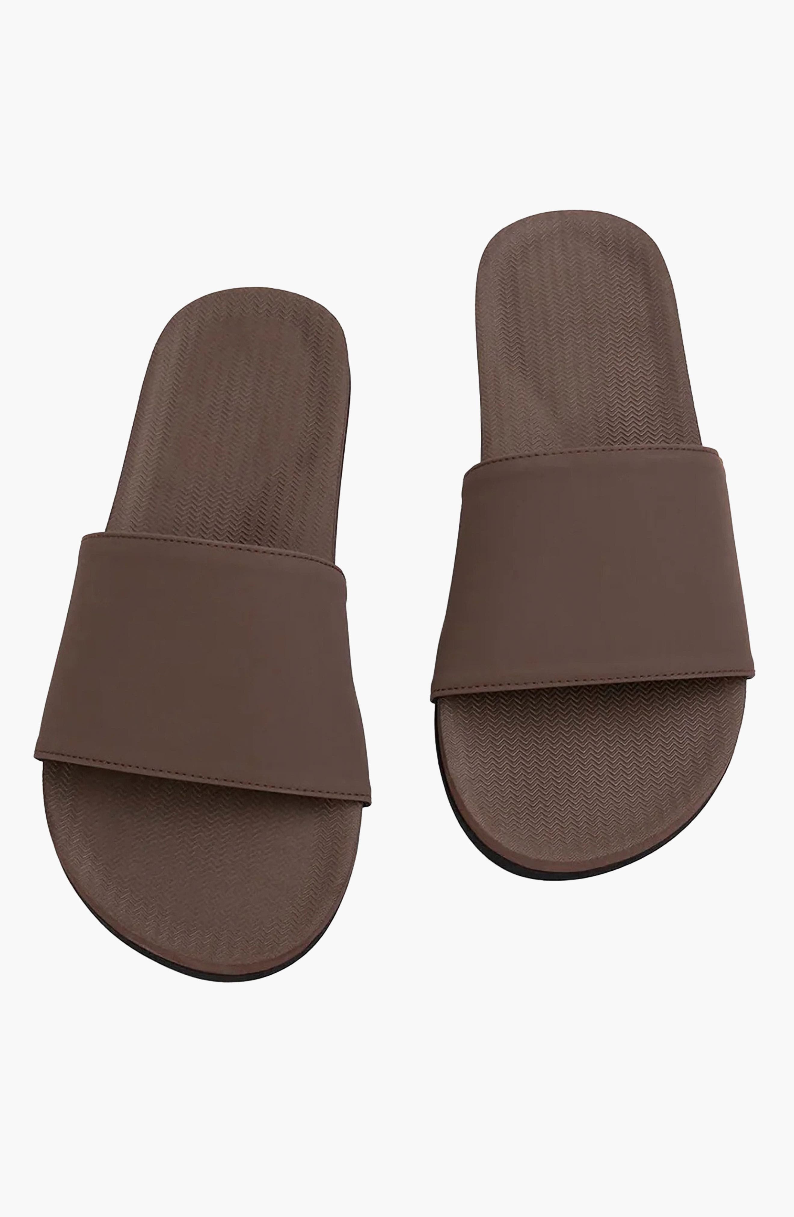 Responsibly-Made Tire Sole Slide Sandals, Alternate, color, Soil